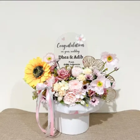 Bloom Box Akrilik Ucapan Wedding Tolikara